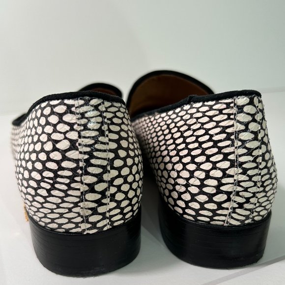 Tory Burch Pascal Loafers- black and white snake skin - Picture 4 of 8